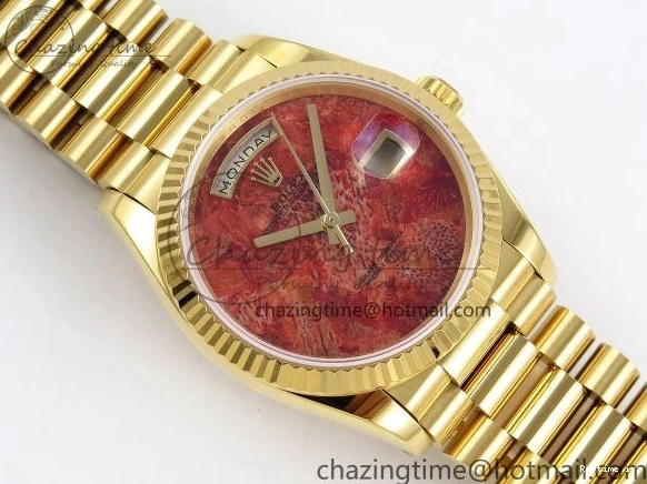 0101 Tailored Day Date 36 YG RAF Best Edition Rock Dial on YG Bracelet A 1384